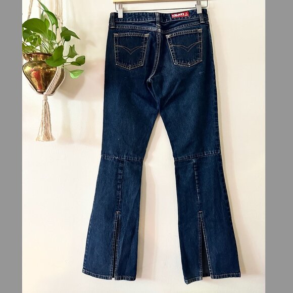 Dish Y2K low rise split flare jeans - sz 27 - Picture 2 of 5